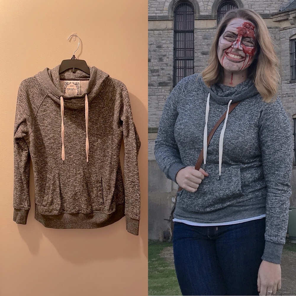 GUC Heather Gray Cowl-neck Sweatshirt